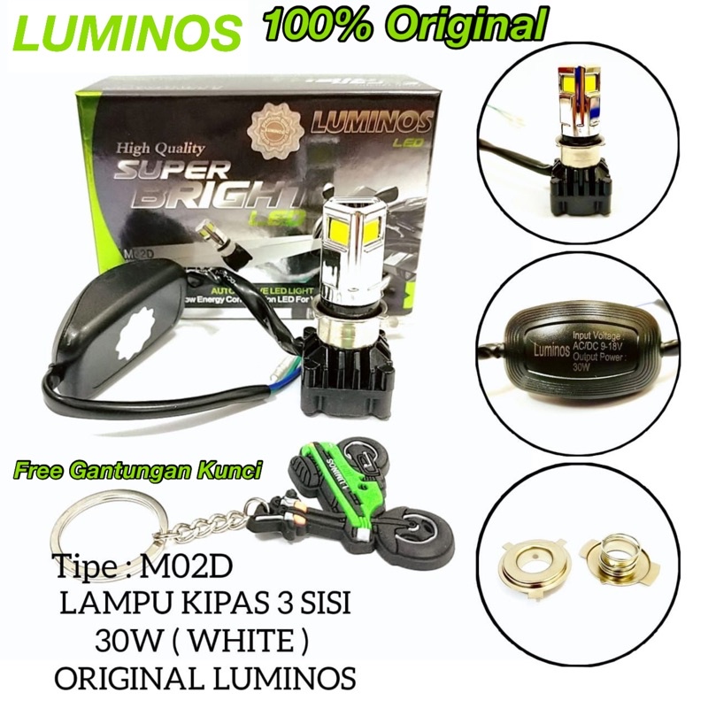 LUMINOS LED LAMPU LED KIPAS LUMINOS 3 SISI M02D 30W WHITE ORIGINAL LUMINOS