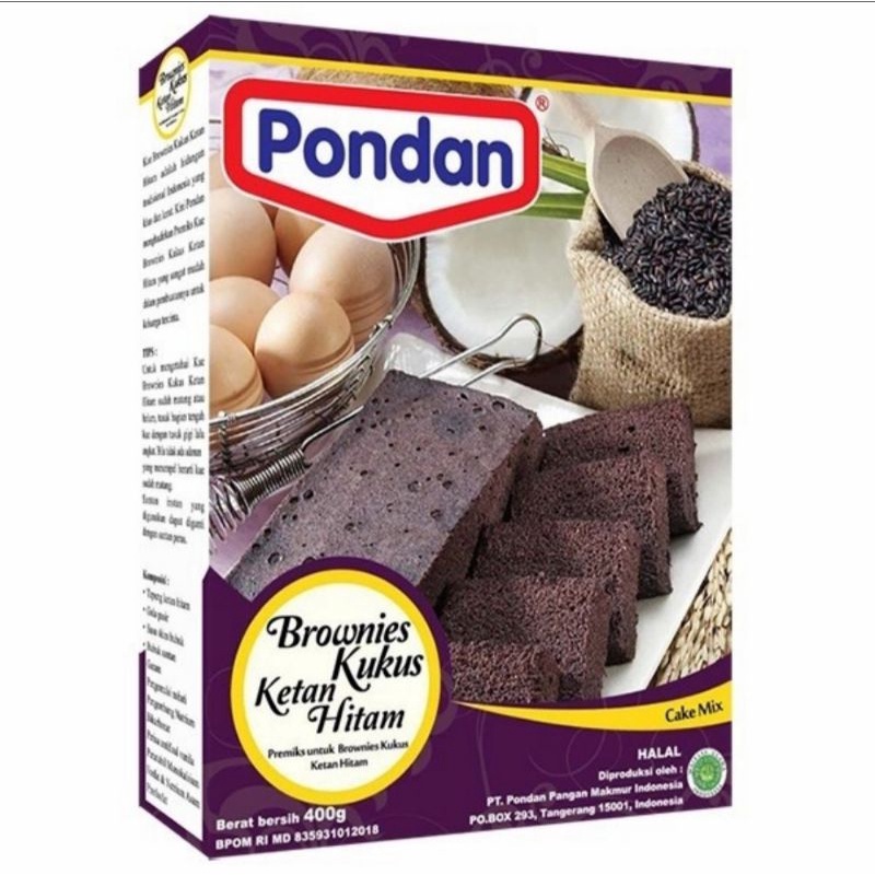 

Pondan Brownies kukus 400gr&brownies ketan hitam