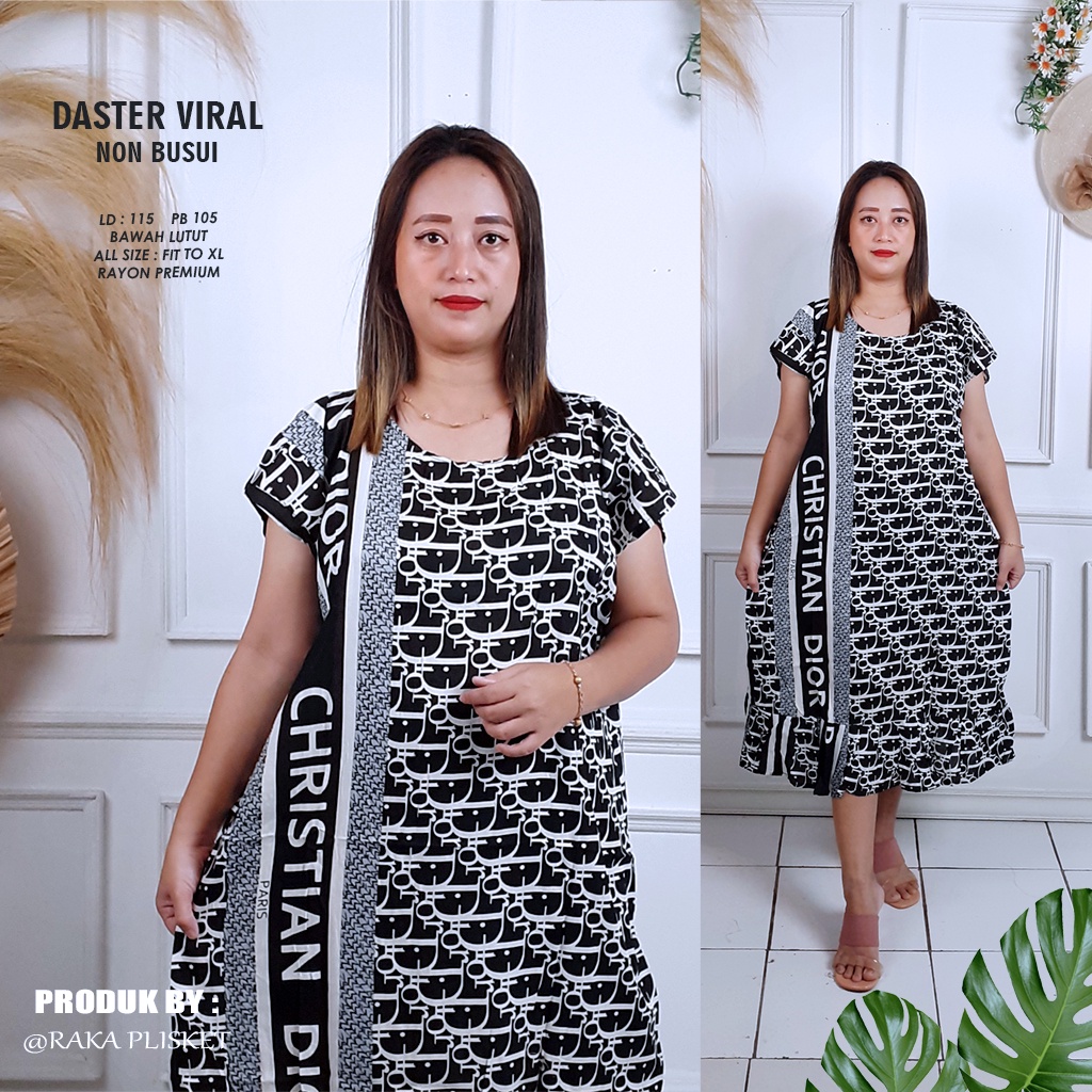 DASTER RUFFLE | DASTER VIRAL MOTIF | DASTER KEKINIAN | DASTER RAYON MURAH BAWAH LUTUT NON BUSUI-MOTIF 59