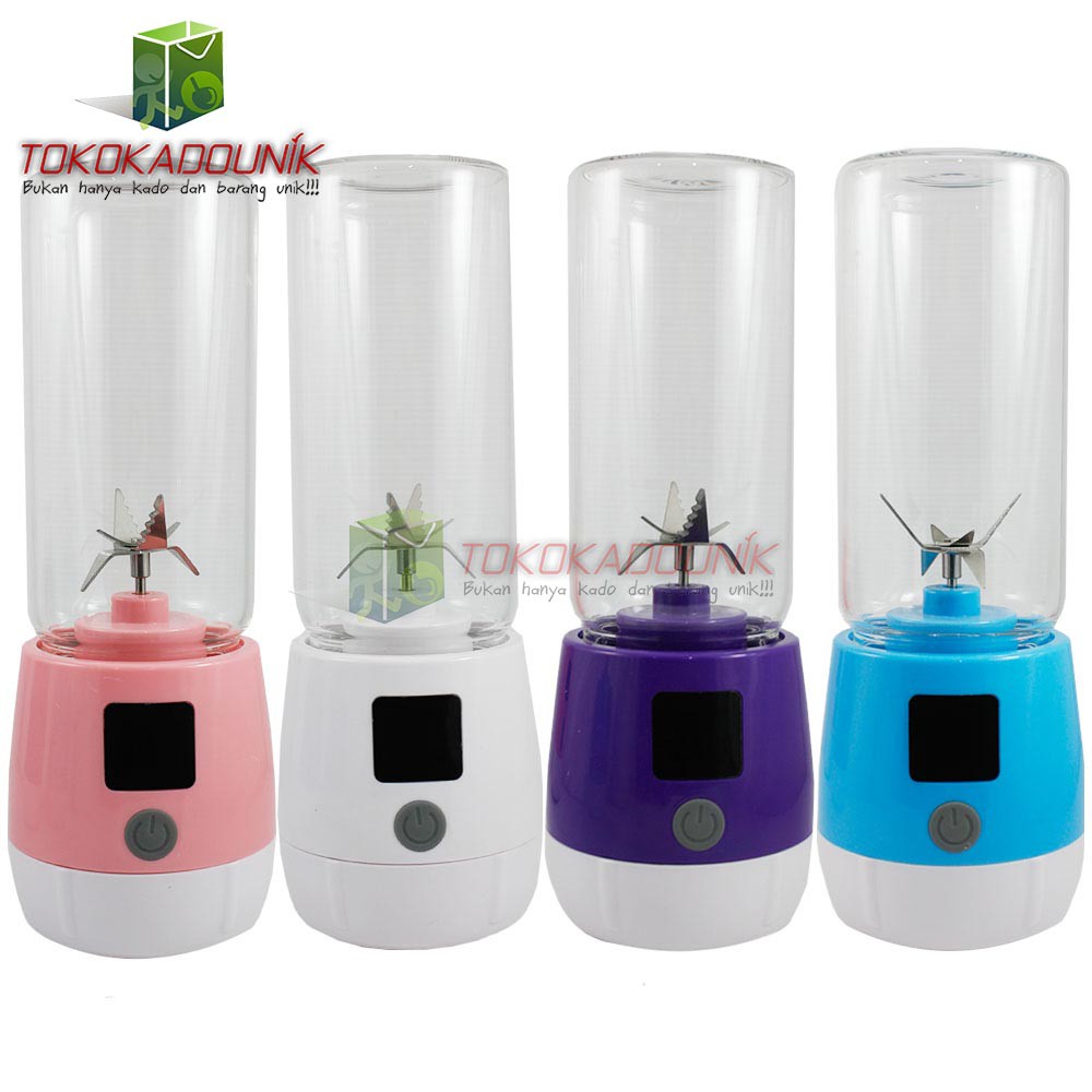 Fashion Portable Juice Cup - Blender Portable Dengan Layar LCD + 6 Mata Pisau