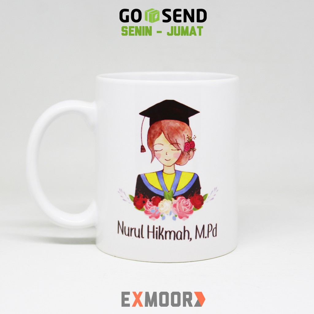 Kado Wisuda Mug Graduation Wanita Non Hijab