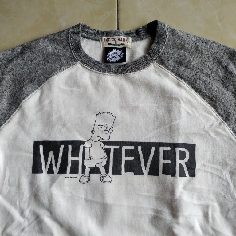 Jaket Sweater Crewneck INDIGO BANK X THE SIMPSONS