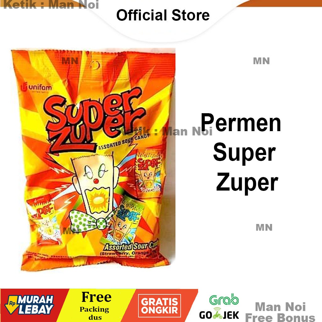 

PERMEN SUPER ZUPER MIX BAG 50 pcs x 2.8 g Free Bonus