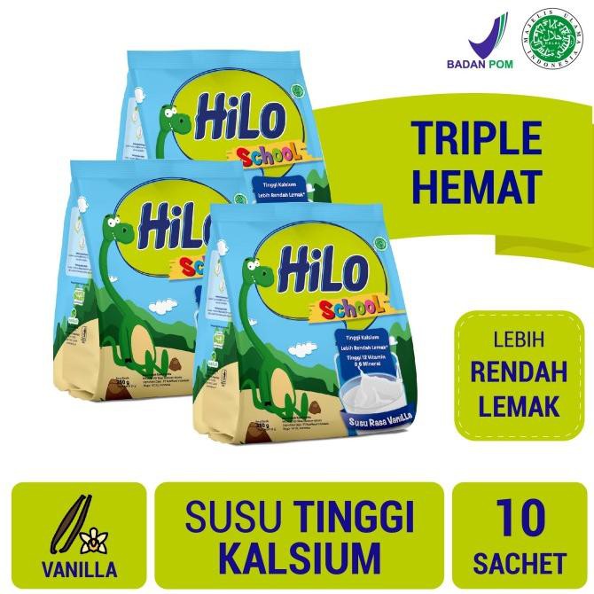 

Triple Pack: HiLo School Vanillla Gusset 10 Sch - Susu Tinggi Kalsium