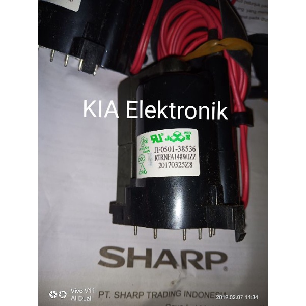 Flyback TV Sharp JF0501-38536 FBT FA148 Playback RTRNAFA148WJZZ Sharp Alexander pro Flat 29" Ori