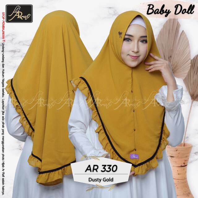 Kerudung Bergo Jersey Jilbab Instan Hijab Instant Arrafi AR 330 Ori Terbaru 2022 Kekinian Jersey Pre