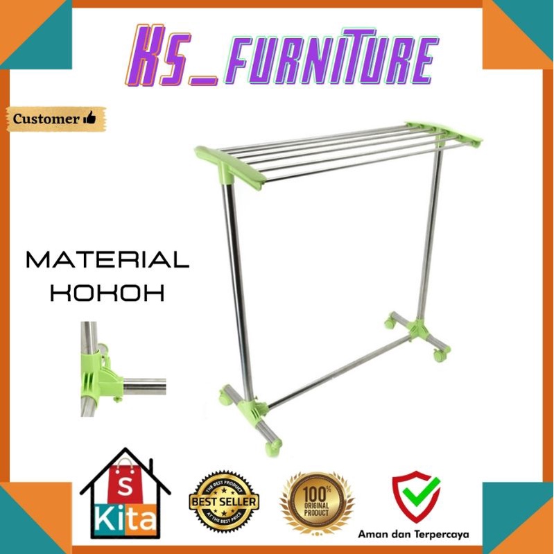 Krisbow rak handuk rak jemuran jemuran Handuk stainless