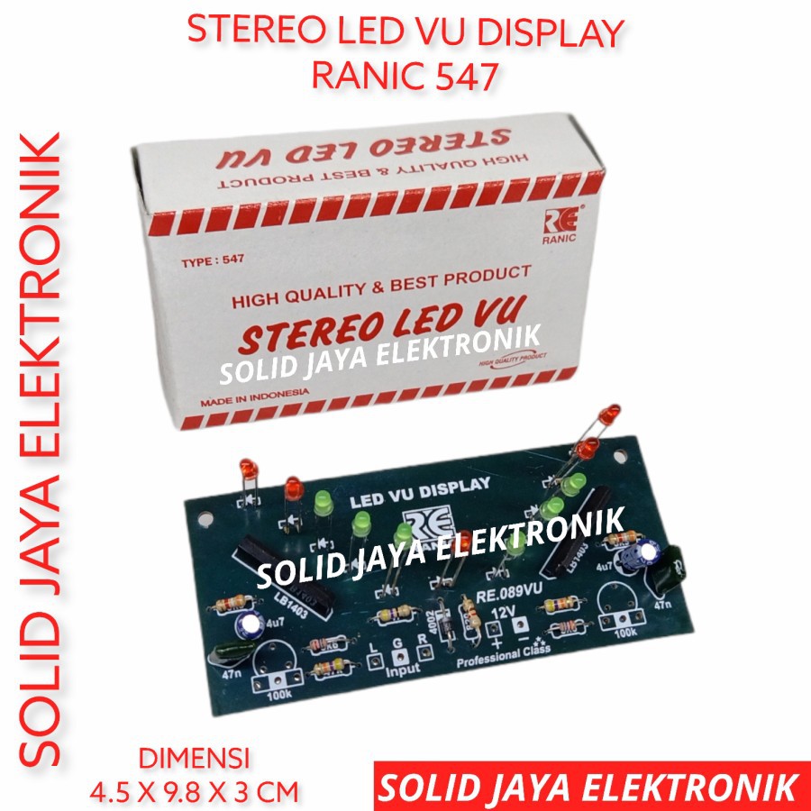 LAMPU LED VU STEREO DISPLAY KIT 11 LAMPU LED VU STEREO AUDIO AMPLI AMPLIFIER RANIC 547 ASLI ORIGINAL