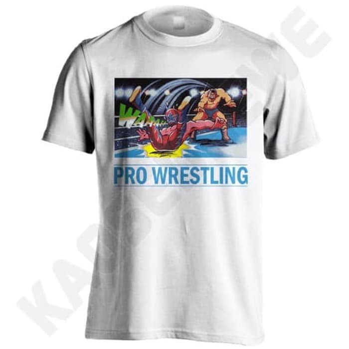 KAOS PRO WRESTLING - 001 - PUTIH UKURAN S-XXL
