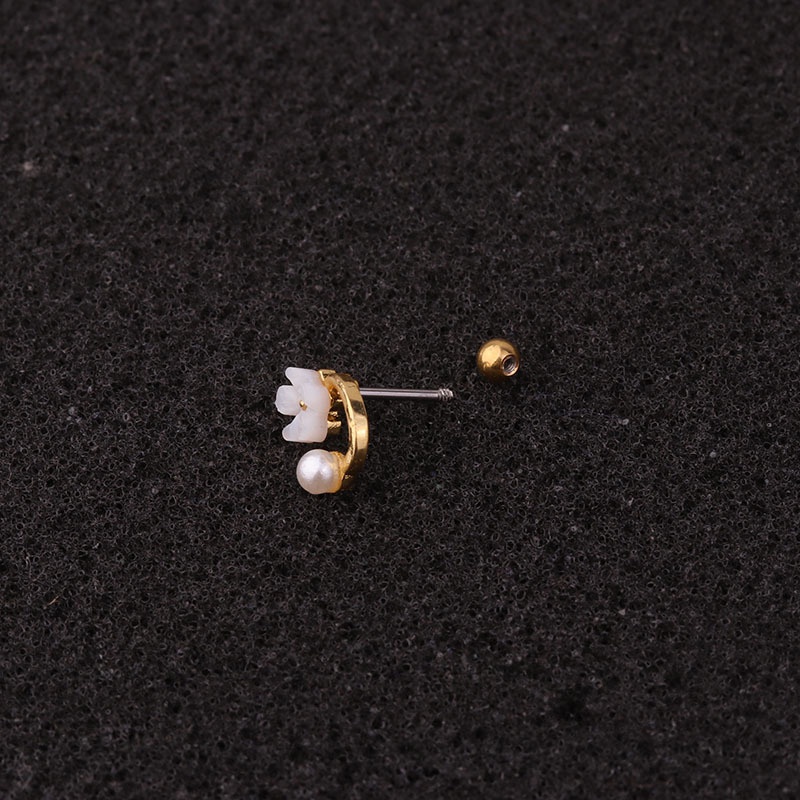 1Pc Cubic Zirconia Cartilage Helix Tragus Conch Rook Lobe Screw Back Earring Stud