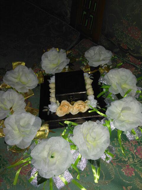 Box Mahar Perhiasan (fancy Paper Motif Coklat Kayu / Gold Metallic)