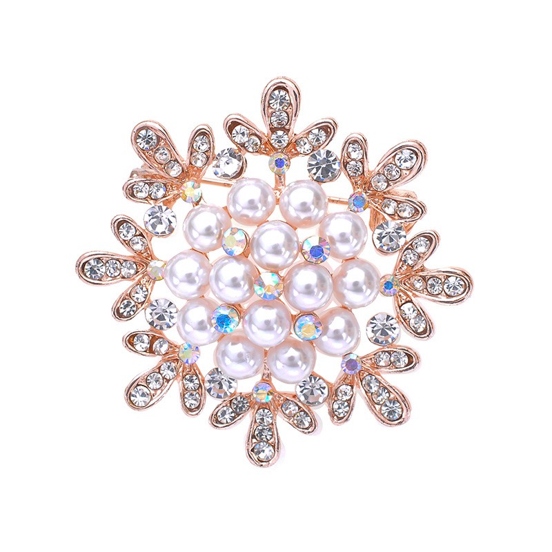 【Dalam Persediaan】 2020 baru Korea high-end busur berlian imitasi warna-warni karangan bunga mutiara bros serbaguna aksesoris populer liar-12#