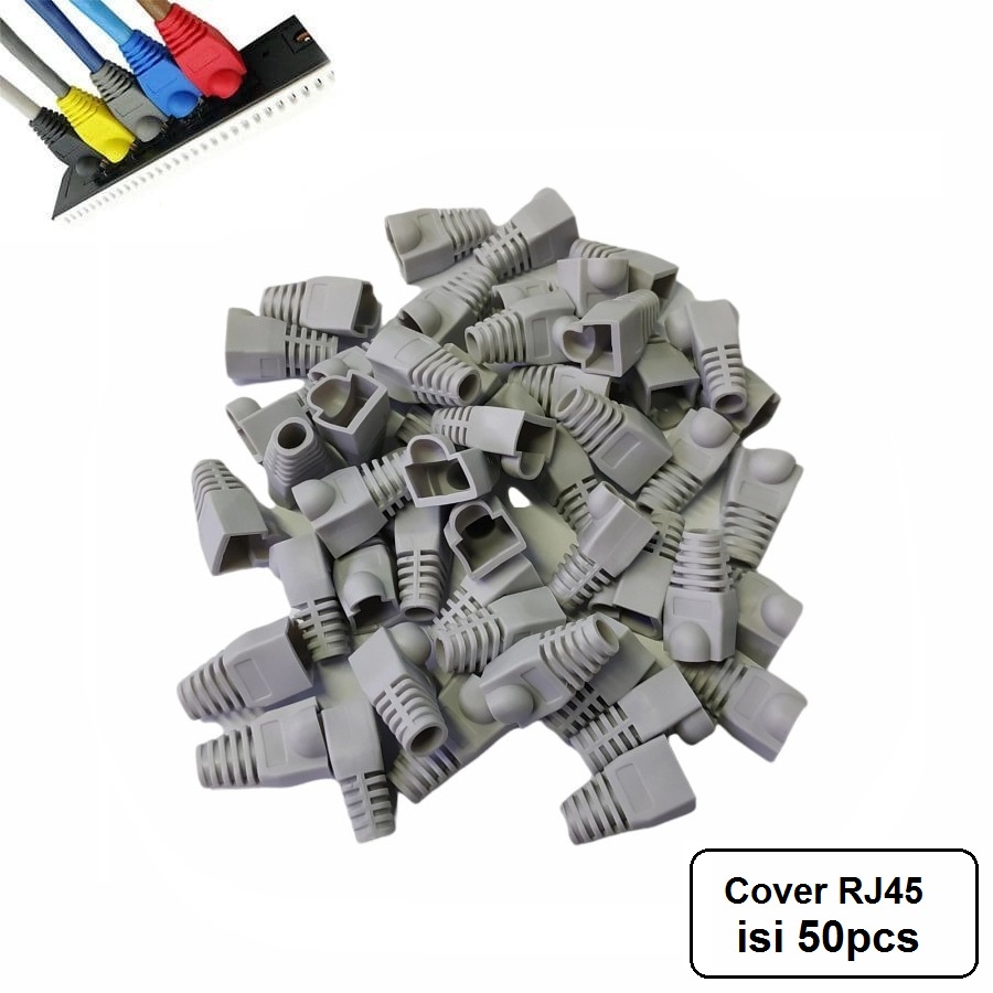 Plug Boot Cover RJ45 Karet Pelindung Konektor isi 50pcs