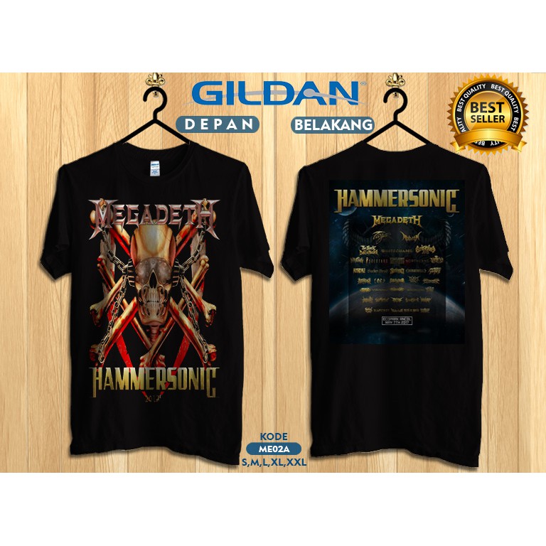 Kaos megadeth hammersonic 2017 original gildan softstyle me02a
