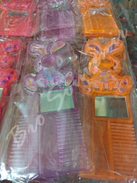 (ISI 100) BRO SOUVENIR sisir kaca buah kelinci karakter unik lucu murah-3