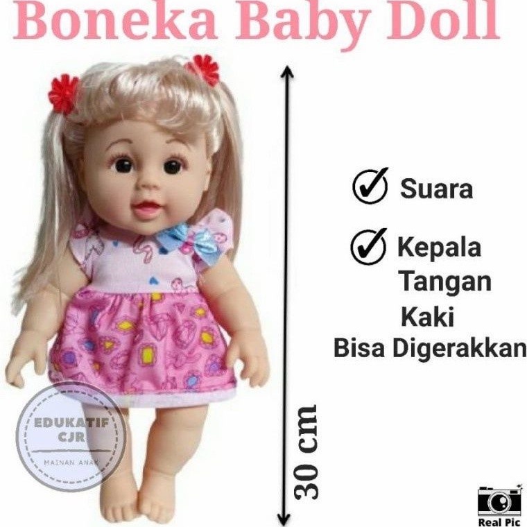 COD boneka baby doll full silicon bersuara papa mama ketawa nangis termasuk baterai