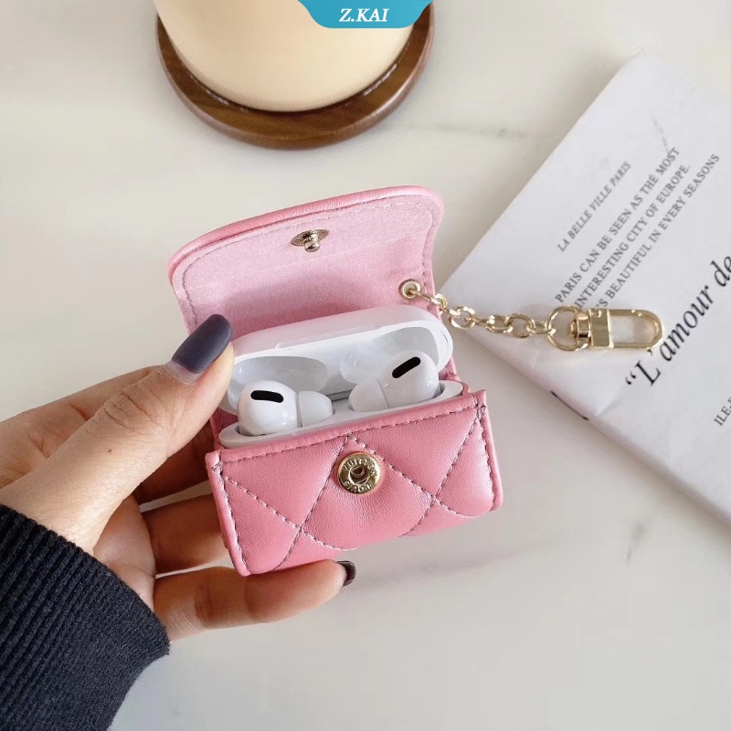 Soft case Bahan Kulit Dengan Gantungan Kunci Untuk Apple Airpods Pro 2 1