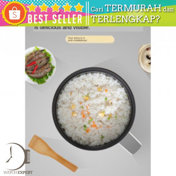 Kennen Panci Listrik Mini Hot Pot Electric Cooker Non-stick Double Layer 600W - LZH-18D - White