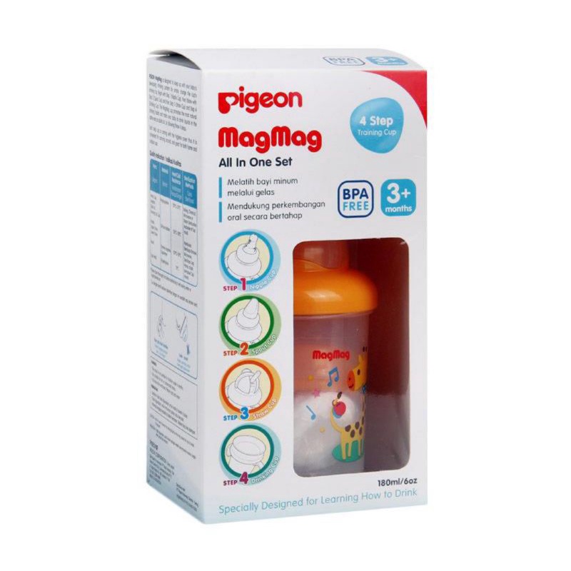 Pigeon Mag-Mag All In One Set Gelas Minum Anak Bayi Mag Mag Botol Susu Training Cup Magmag