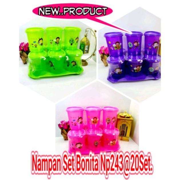Toples Set Bonita 6 Toples Gratis Nampan Ukuran 1 Liter