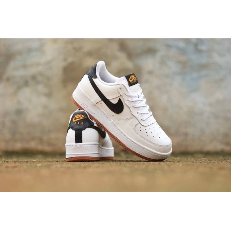 SEPATU SNEAKERS | NIKE AIR FORCE ALLWHITE STRIP BLACK | ORIGINAL MURAH | SEPATU TALI