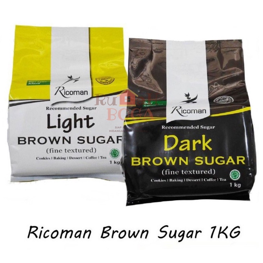 

RICOMAN Dark Light Brown Sugar Gula Aren Bubuk RICOMAN 1kg 1 kg