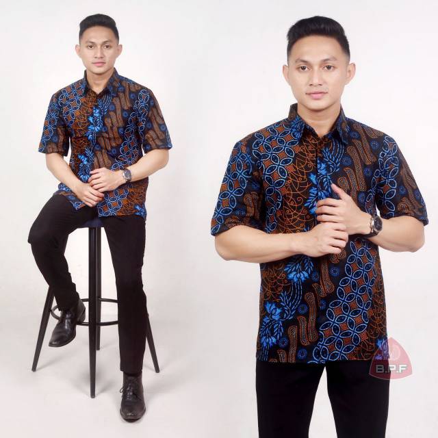 BATIK AYAH COUPLE ANAK COWOK Seno biru Terbaru Original-3