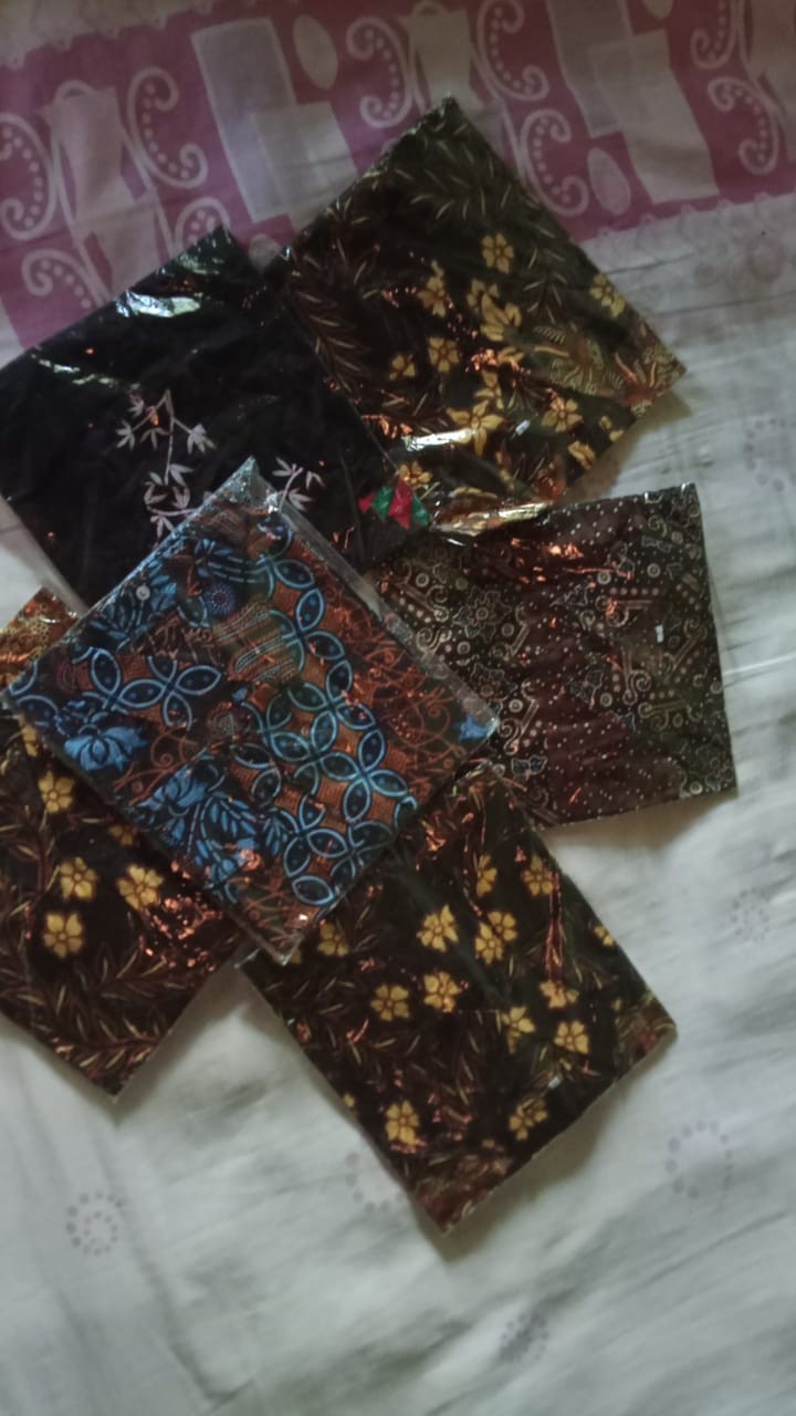 Couple Tunik Batik Motif Seno Biru M L Xl Xxl