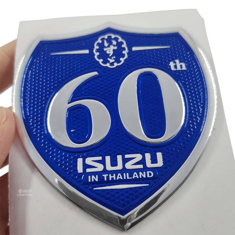 1pc Stiker Emblem Logo ISUZU 60TH Bahan ABS Untuk Dekorasi Mobil ISUZU