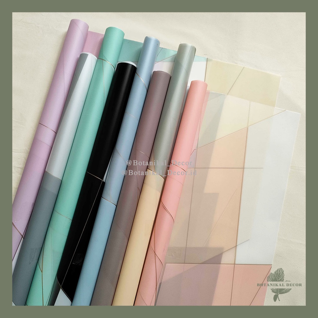 

Flower Wrapping Abstract Style Paper Cellophane Kertas Buket Bouquet