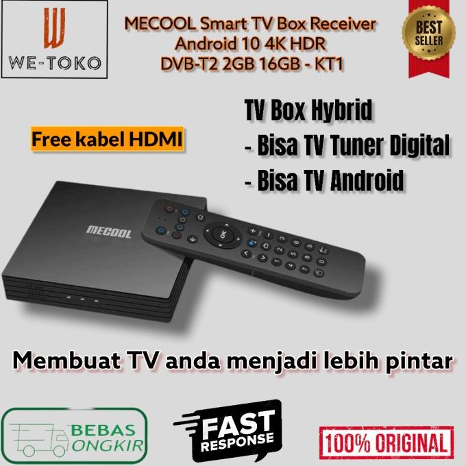 Mecool Smart Tv Box Receiver Android 10 Dvb-T2 2Gb 16Gb - Kt1 Sandraaprisia