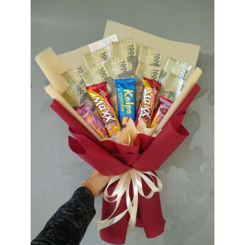 

Money Buket Mix Snack/Hadiah/Annive/Wisuda/Kado Unik