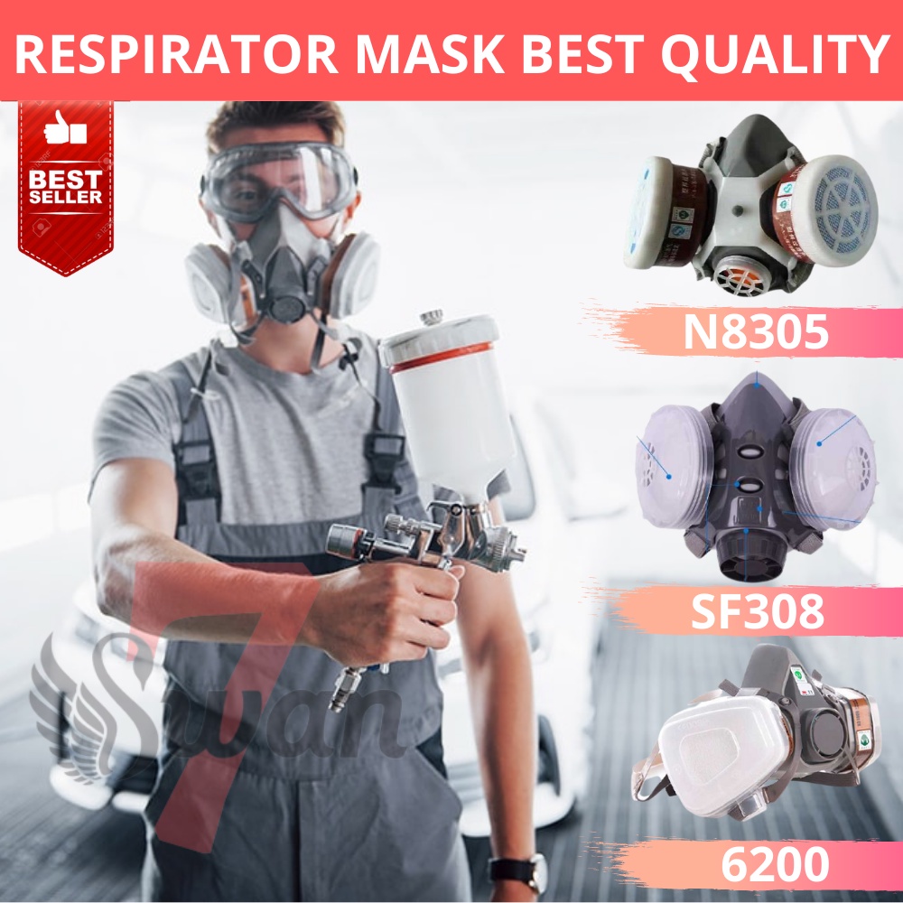 Masker Respirator / Masker Babi / Respirator Gas Anti Virus Berkualitas / Respirator Painting