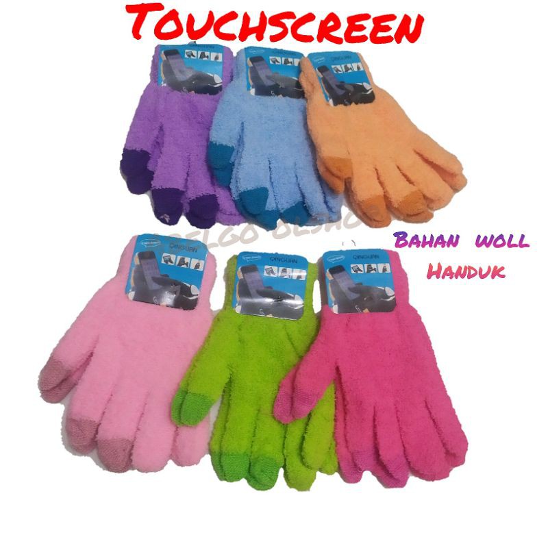 sarung tangan woll touchscreen/sarung tangan cewek/wanita