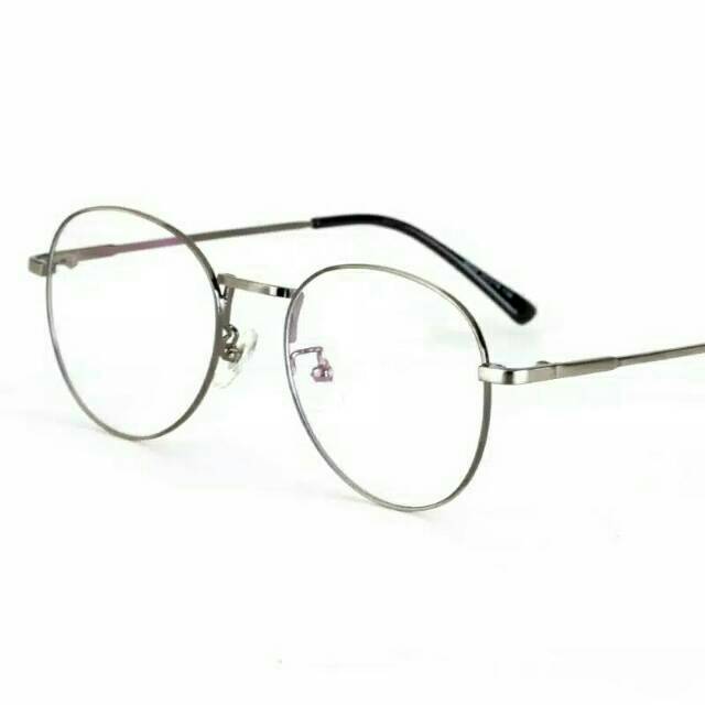 √BAYAR DITEMPAT√ Kacamata Wanita Bulat frame Optik Eyeglasses Vitage Oval Trendy Unisexko