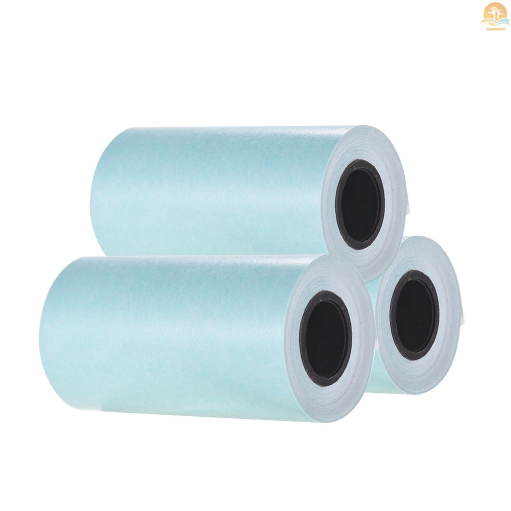 Printable Sticker Paper Roll Direct Thermal Paper with Self-adhesive 57*30mm for PeriPage A6 Pocket Thermal Printer for PAPERANG P1/P2 Mini Photo Printer, 3 Rolls