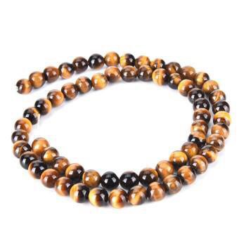 [Bayar di Tempat] Batu Natural Tiger Eye 8MM - Bahan Aksesoris Batu - Gelang - Tasbih