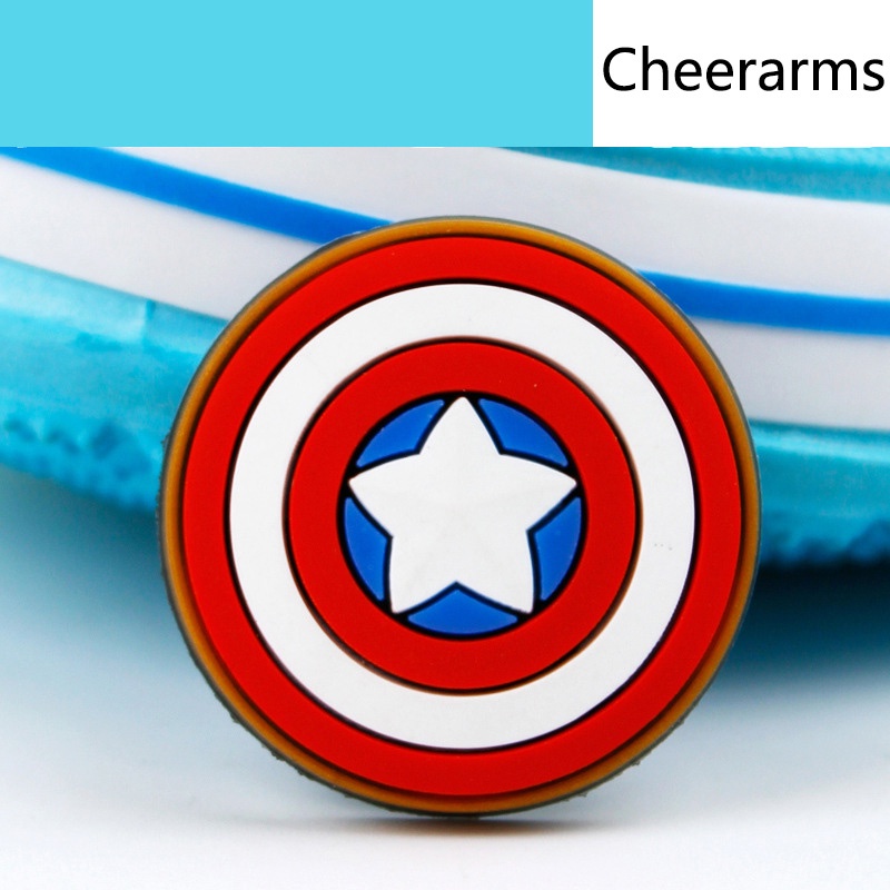 Super hero Jibbitz Crocs pin wanita charms sandal DIY Marvel pria Aksesoris Bahan Untuk Dekorasi Sepatu Hadiah anak laki-laki