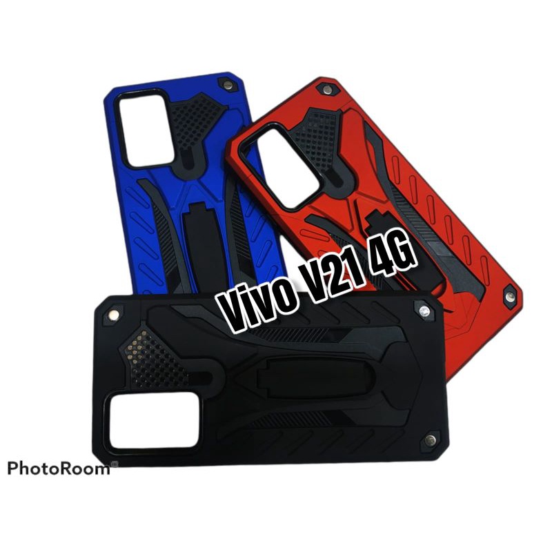 MN - VIVO V21 4G / V21 5G CASE PHANTOM CASE ROBOT SERIES STAND IRON TRANSFORMER