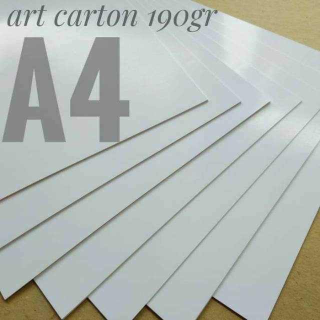 

( 50 Lembar ) Kertas Art Carton 190 Gsm / Kertas Glossy Uk A4 21cm X 29.7cm