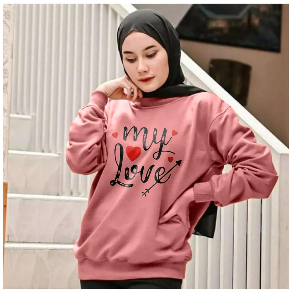 Kaos Lengan Panjang / Kaos Sweatshirt / Atasan Wanita / Atasan Wanita Lengan Panjang