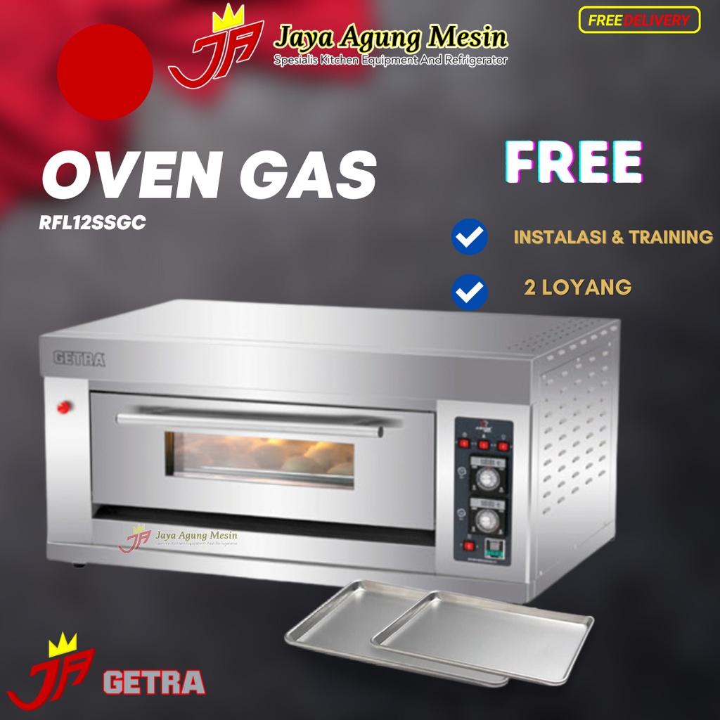 Jual Gas Baking oven Getra RFL12SSGC / RFL 12SS / 1 Deck isi 2 loyang