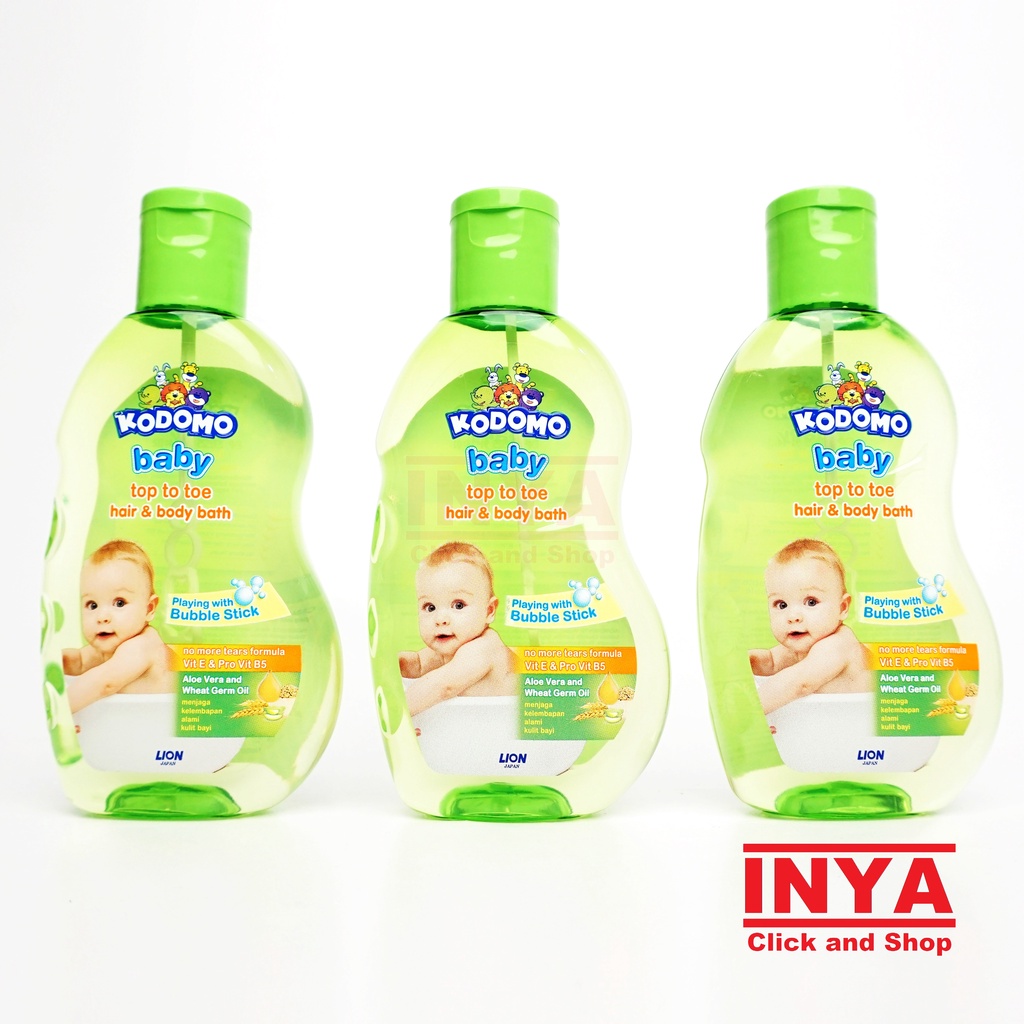 KODOMO BABY TOE TO TOE HAIR &amp; BODY BATH 200ml - Sabun &amp; Shampoo Bayi 2in1