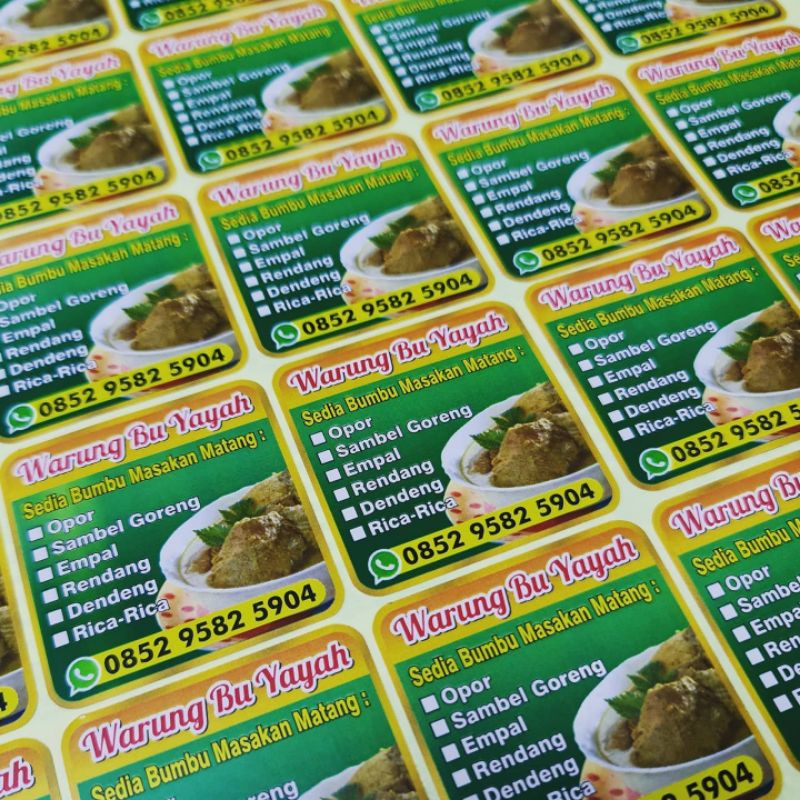 

Stiker Label Kemasan Bahan Chromo / Bontak