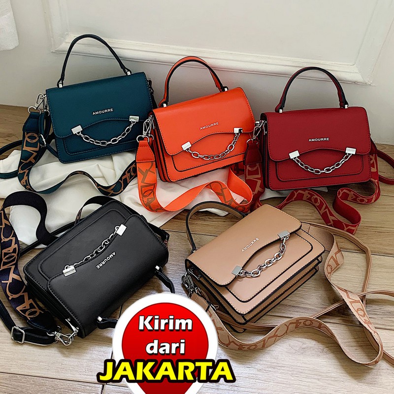 Tasready Tas Selempang Amourre Rantai Import Wanita 7218