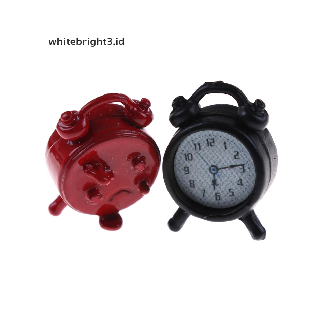 (whitebright3.id) Miniatur Jam Alarm Bahan Metal Skala 1: 12 Untuk Dekorasi Ruang Tamu Rumah Boneka  Miniatur Jam Alarm Bahan Metal Untuk Rumah Boneka 1 / 12  Miniatur Alarm Bahan Metal Untuk Rumah Boneka 1 / 12