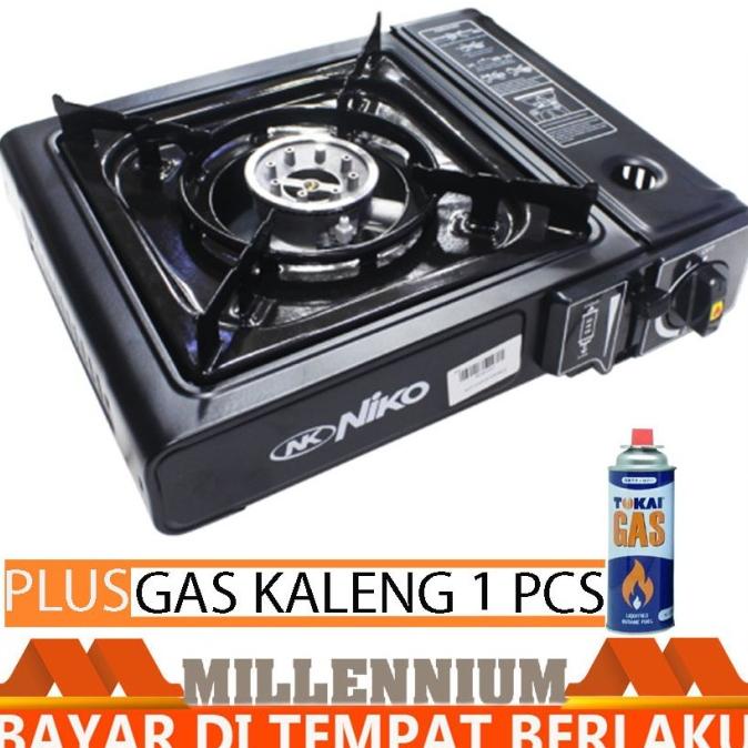 STOK TERS KOMPOR PORTABLE NIKO 2IN1 PLUS GAS KLALENG 1 PCS DCFSD51654
