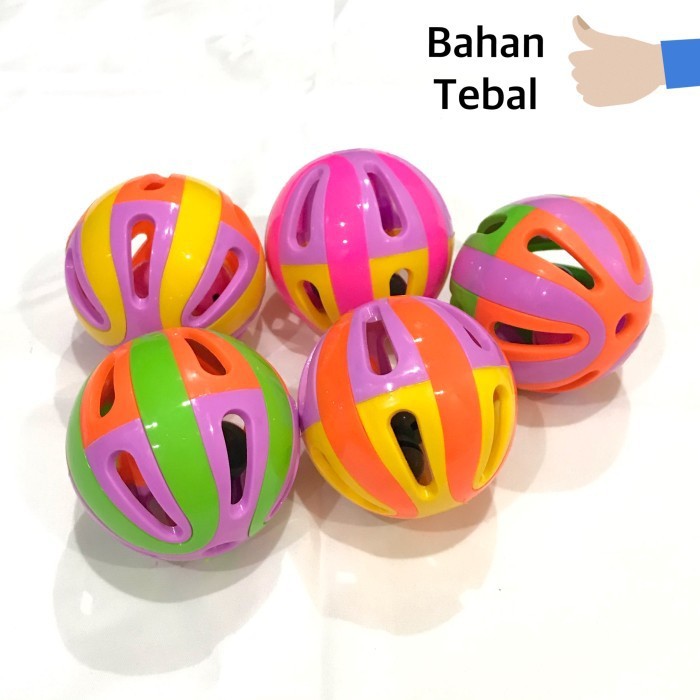 MWN Mainan Bola Kerincingan Bayi isi 6 pcs No.3224