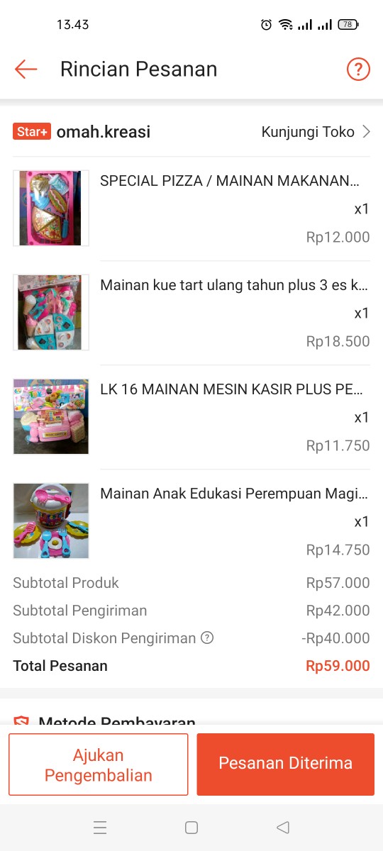 Special Pizza / Mainan Makanan Pizza Potong Plus Keranjang Tempat Dan Es Krim