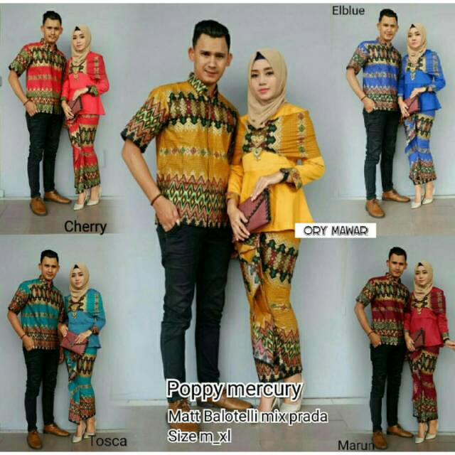 Batik couple poppy mercury